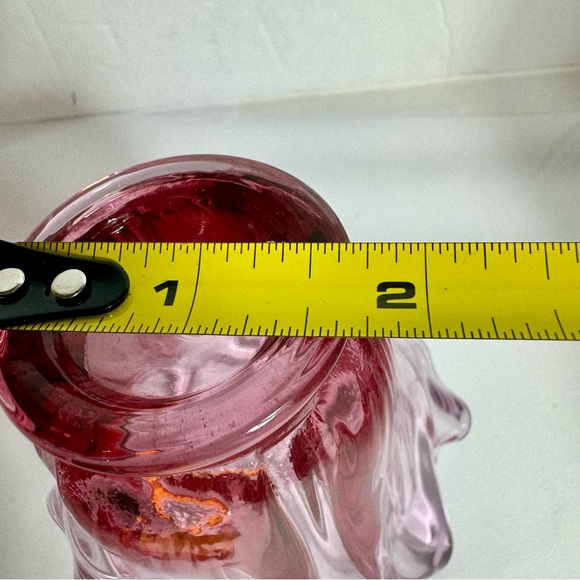 Vintage Fenton Dusty Rose Spiked Votive Candle Holder Glass. Fenton stamped - Picture 10 of 10